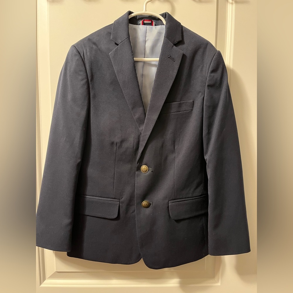 Boys Tommy Hilfiger Size 8 Navy Blazer / Suit Coat -Worn Once